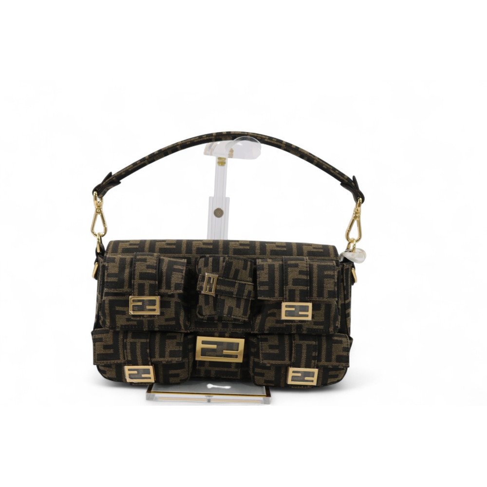 Fendi Baguette Multipochette Zucca Marrone