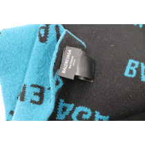 Balenciaga Sciarpa Lana e Elastene Petrolio e Nero