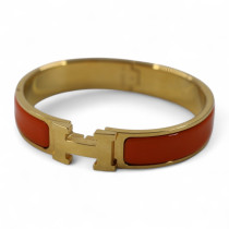 Hermès Bracciale Click H Acciaio Arancio