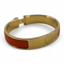 Hermès Bracciale Click H Acciaio Arancio