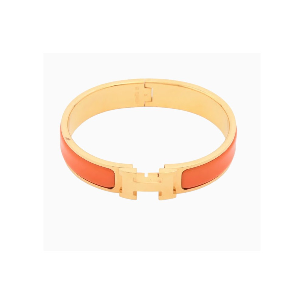 Hermès Bracciale Click H Acciaio Arancio