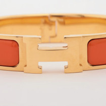 Hermès Bracciale Click H Acciaio Arancio