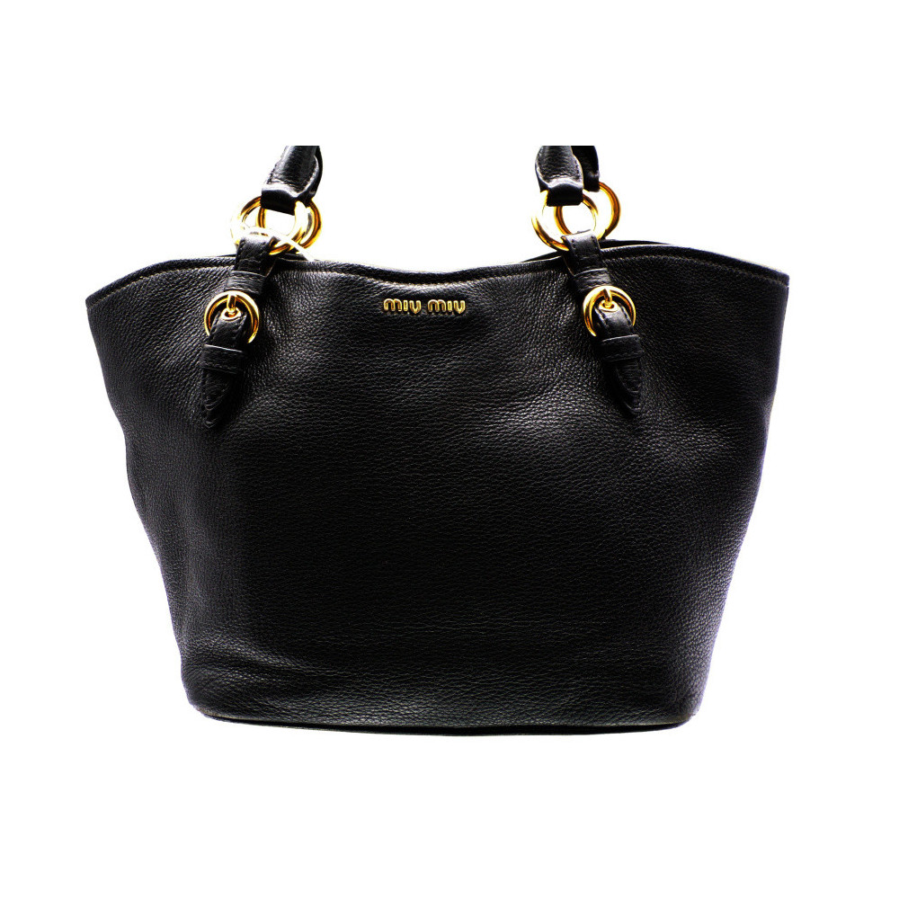 Miu Miu Shopping Pelle Nera
