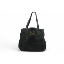 Fendi Shopping Pelle Effetto Paillettes Nera