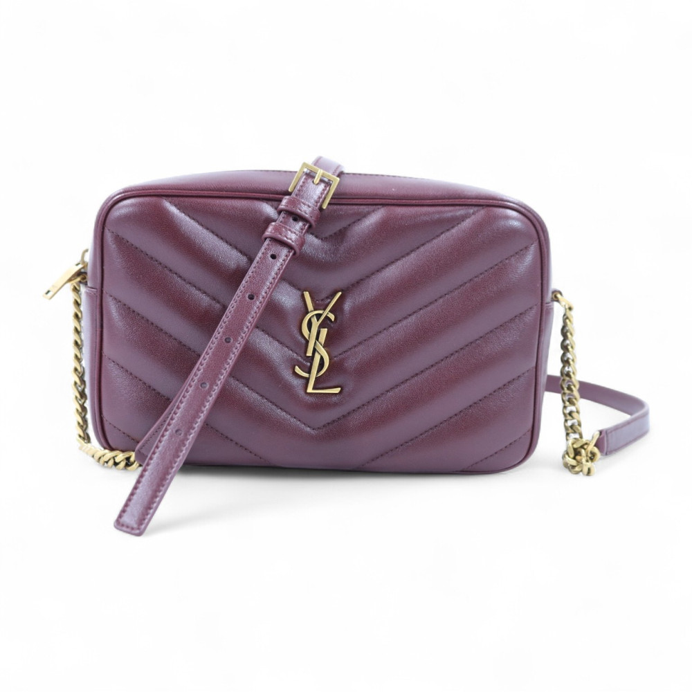 Saint Laurent Lou Lou Camera Bag Pelle Bordeaux