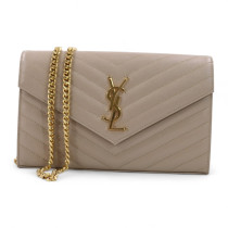 Saint Laurent Cassandre Pelle Beige