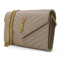 Saint Laurent Cassandre Pelle Beige