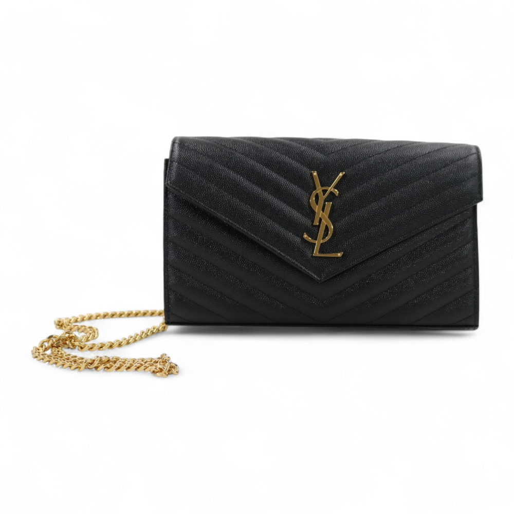 Saint Laurent Cassandre Pelle Nera