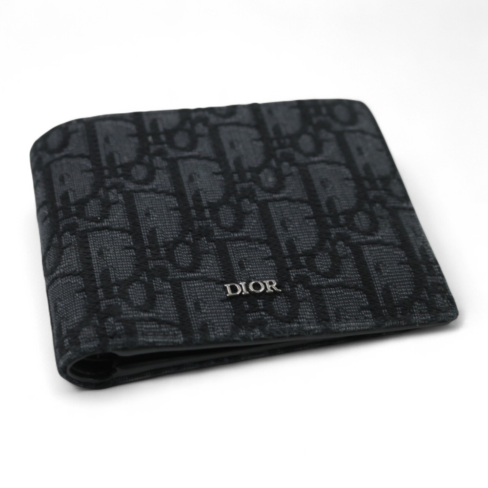 Dior Portafoglio Jacquard Tela Nera