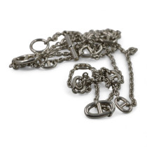 Hermes Collana Sautoir Farandole Metallo Argento