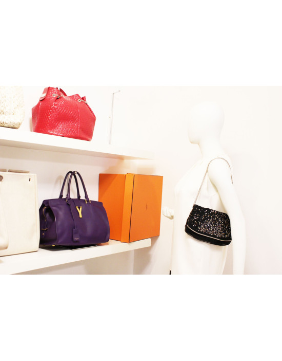 Dolce & Gabbana Pochette en Satin Noir