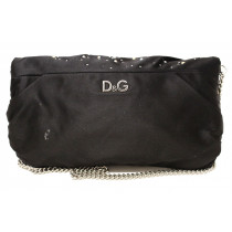 Dolce & Gabbana Black Satin Clutch