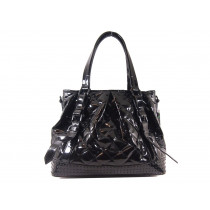 Burberry Shoppingtasche Lack Schwarz