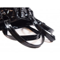 Burberry Shoppingtasche Lack Schwarz