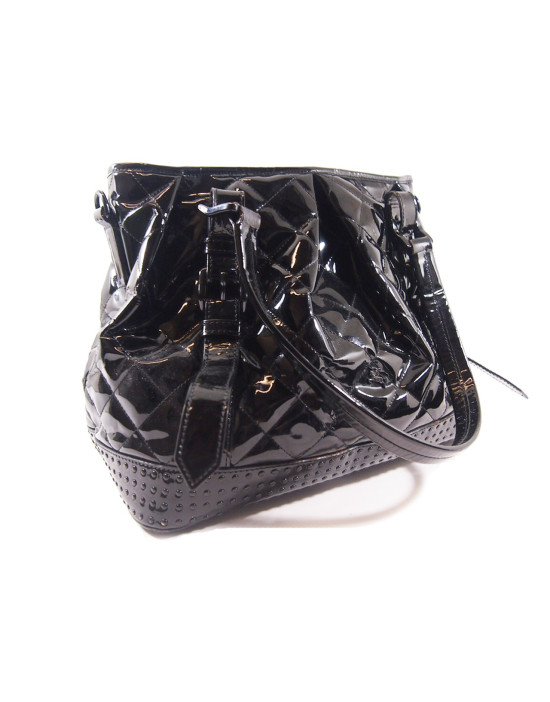 Burberry Shoppingtasche Lack Schwarz