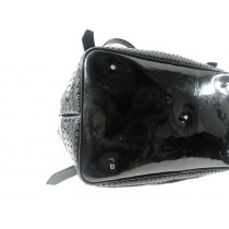 Burberry Black Patent Leather Shopping Bag