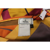 Robe en Soie Imprimée Fendi