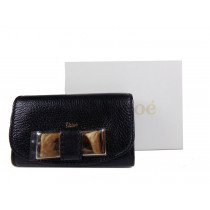 Chloè Black Leather Keychain