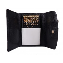 Chloé Schlüsselanhänger Schwarzes Leder