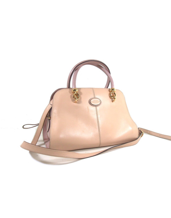 Tod's Nude Leather Shopping Bag