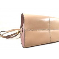 Tod's Nude Leather Shopping Bag