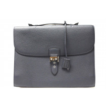 Cartable Hermes en Cuir Bleu