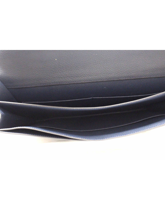 Cartable Hermes en Cuir Bleu