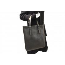 Bottega Veneta Black Leather Shopping Bag