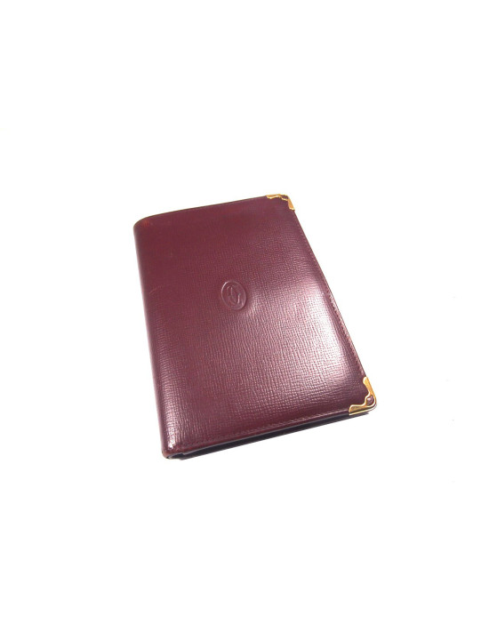 Cartier Portafoglio Pelle Bordeaux