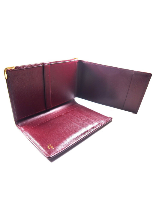 Cartier Portafoglio Pelle Bordeaux