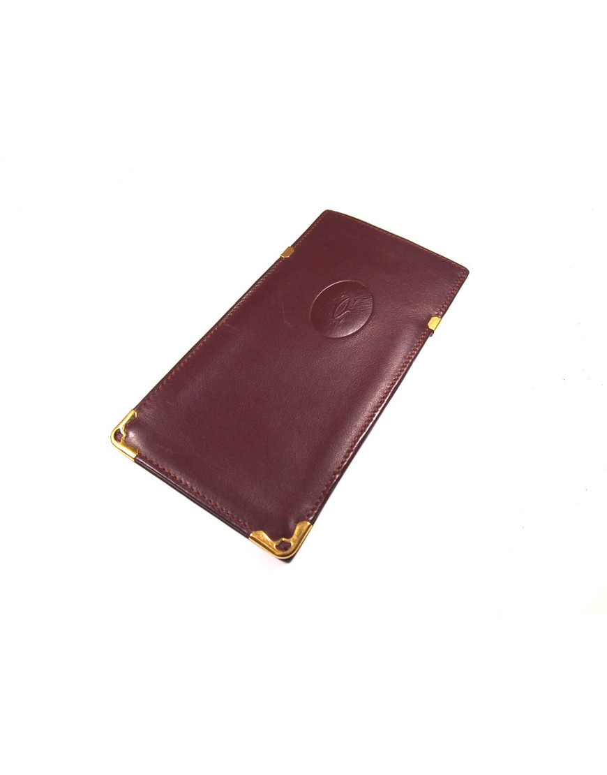 Cartier Porta Occhiali Pelle Bordeaux