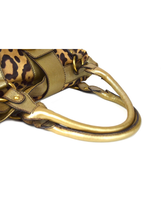 Valentino Shopping Pelle Gold Animalier
